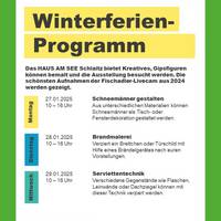 Plakat zum Winterferienprogramm HAUS AM SEE